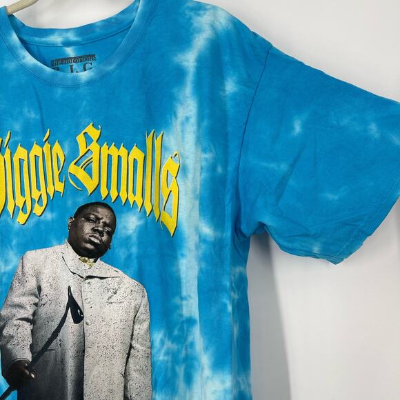 Biggie Smalls Mo Money Mo Problems T-Shirt Blue Tie Dye Large - Picture 3 of 7